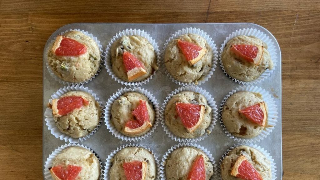 muffins au pamplemousse dans moule